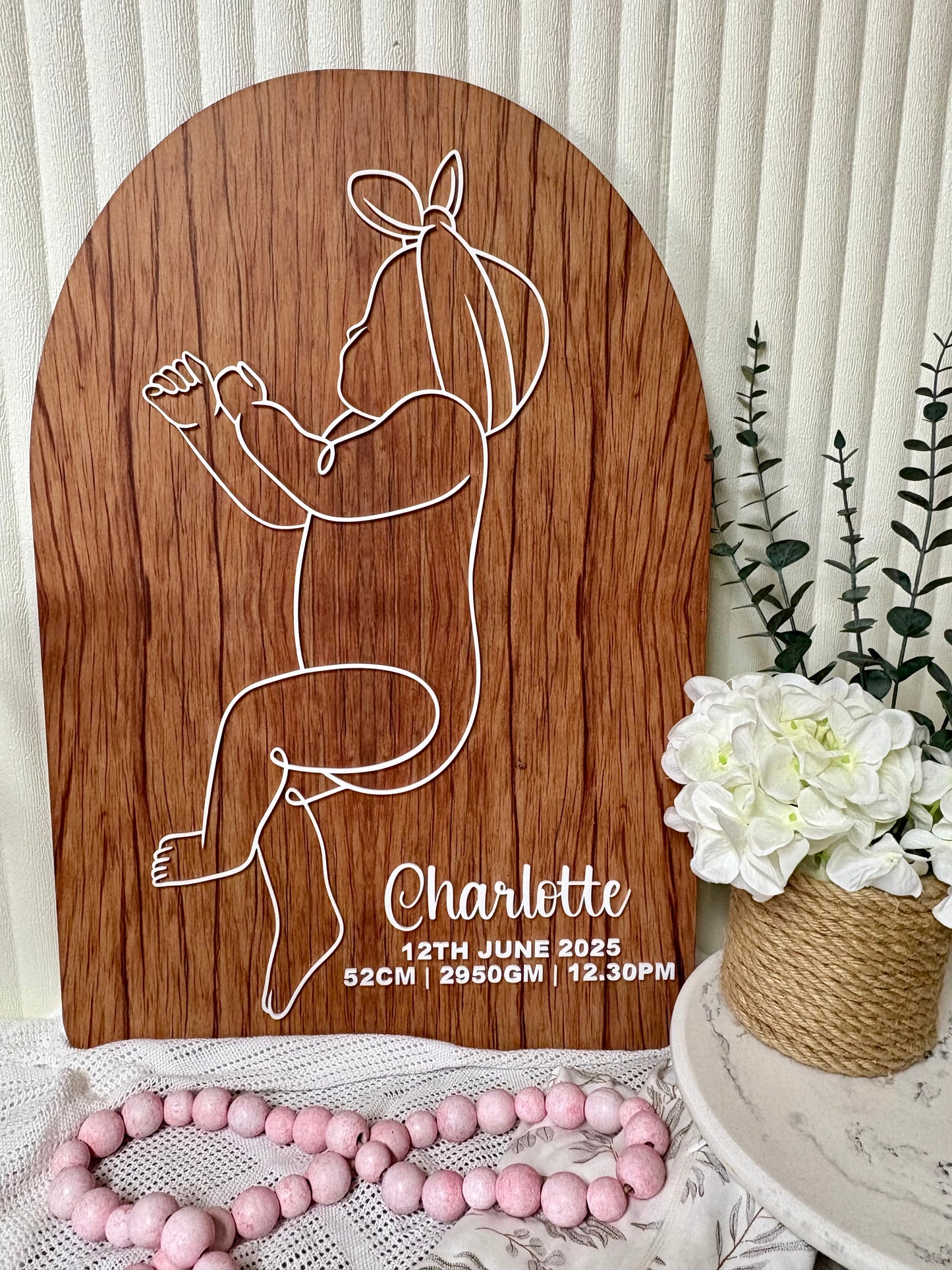 1:1 SCALE BABY ARCH - TIMBER LOOK BASE