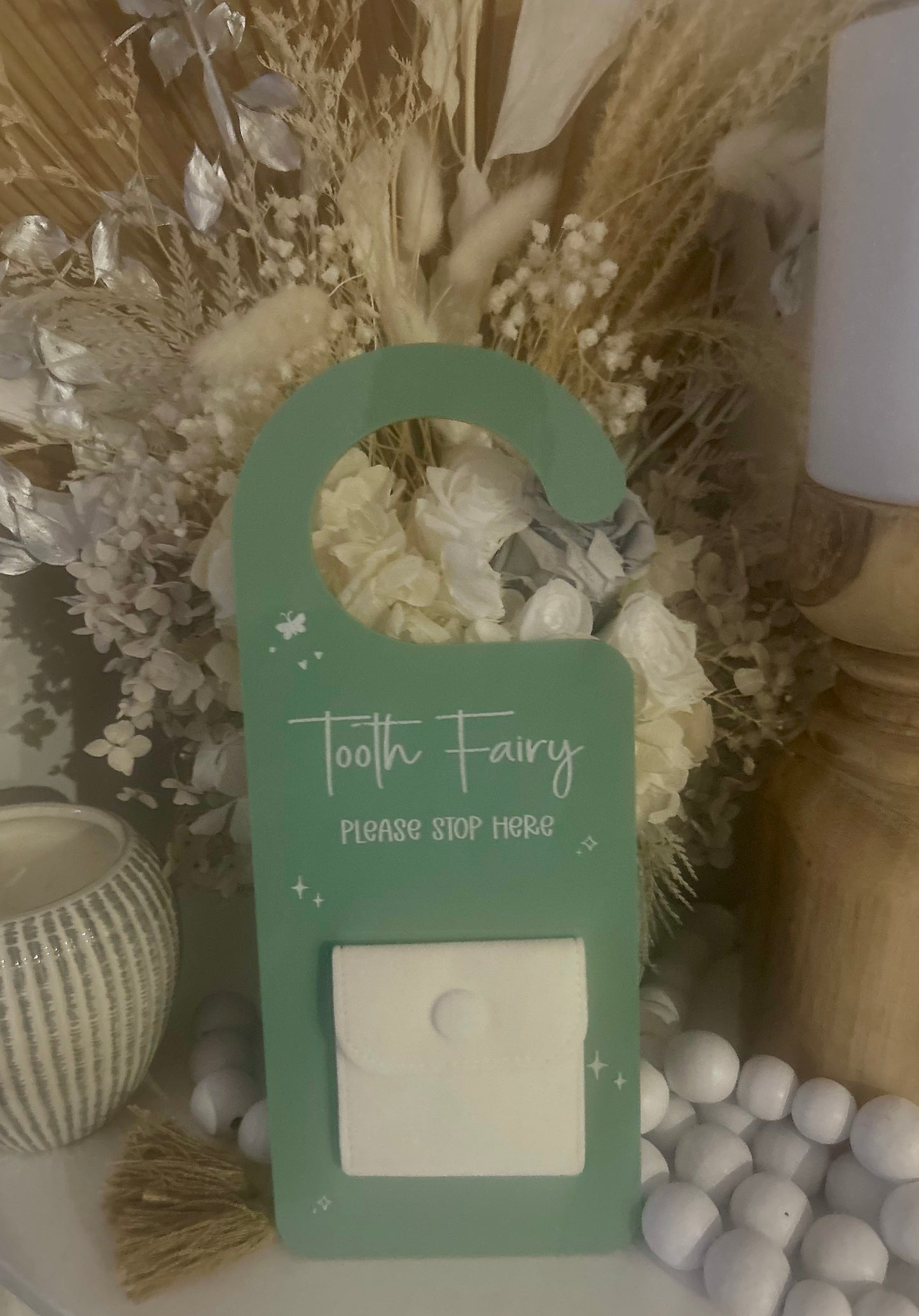 TOOTH FAIRY DOOR HANGER - FELT POCKET