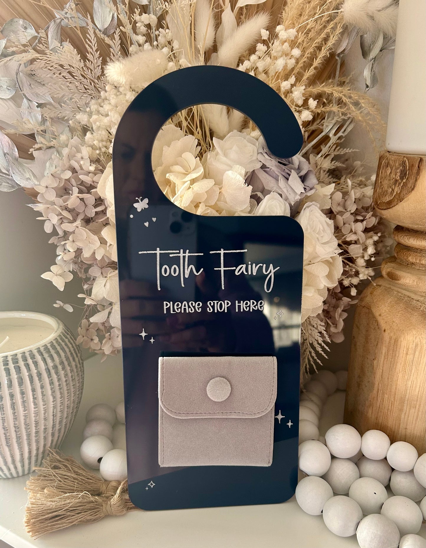TOOTH FAIRY DOOR HANGER - FELT POCKET