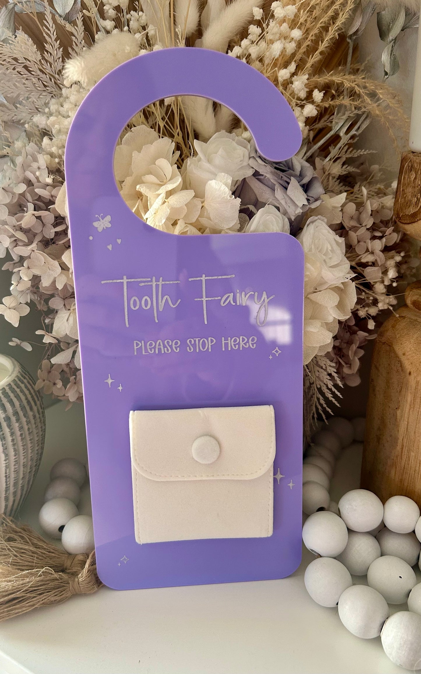 TOOTH FAIRY DOOR HANGER - FELT POCKET