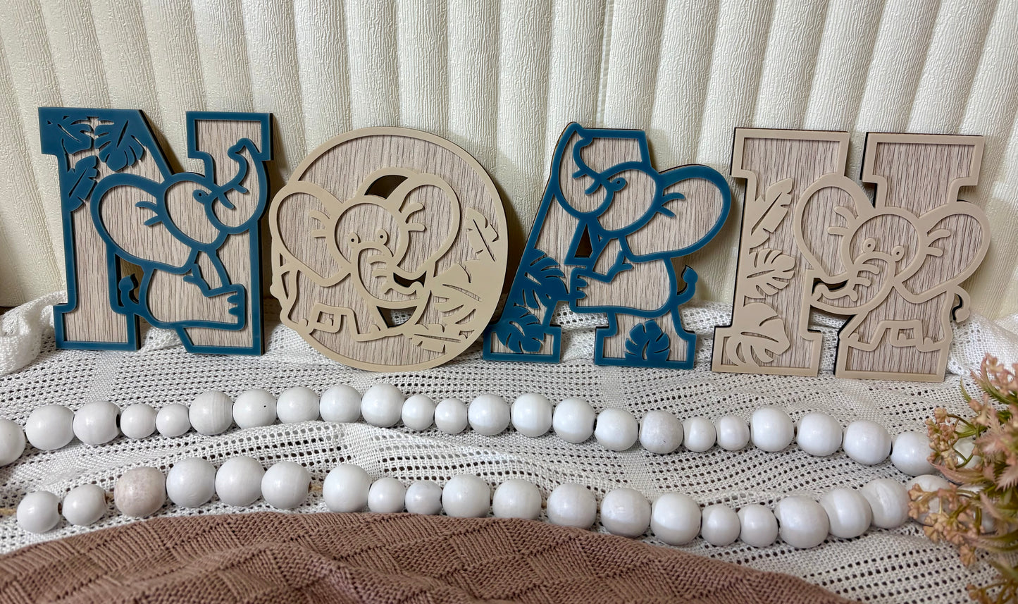 ELEPHANT THEME LETTERS