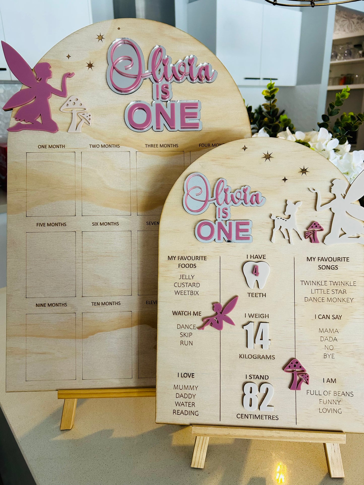 FAIRY GARDEN THEME MILESTONES BOARD