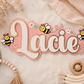 Triple Layered Name Plaque - Bees