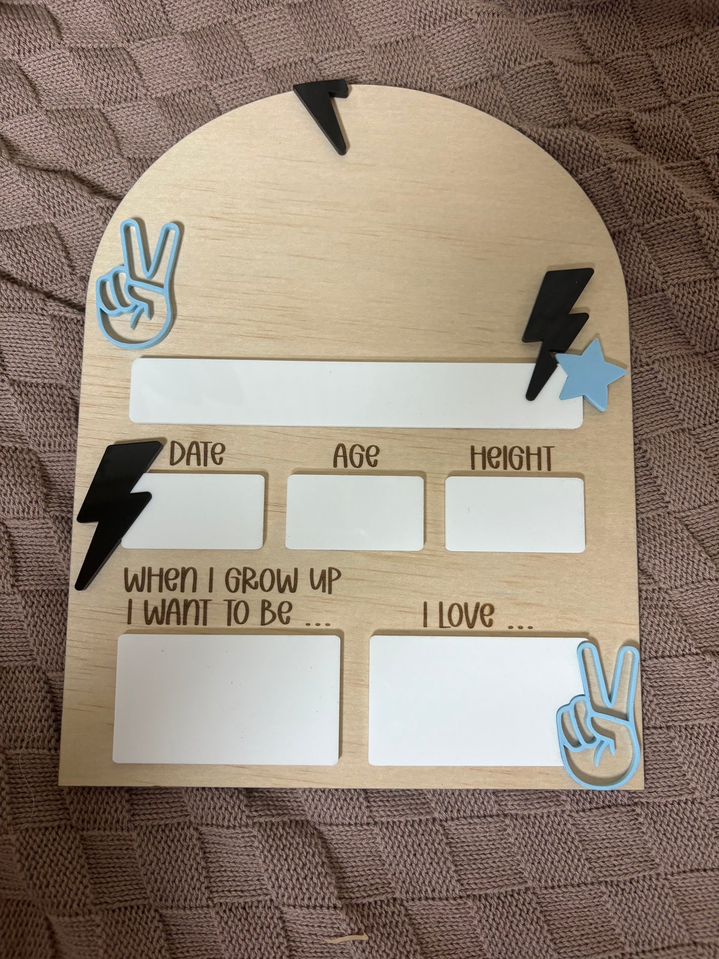 Lightning Bolt First & Last Day of School Board