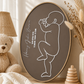1:1 Scale Baby Birth Plaque | Personalised Baby Keepsake | Actual Size Newborn Birth Announcement | Nursery Wall Decor | Custom Baby Gift