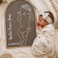 Arch 1:1 Scale Baby Birth Plaque | Personalised Baby Keepsake | Actual Newborn Birth Announcement | Nursery Wall Decor | Custom Baby Gift
