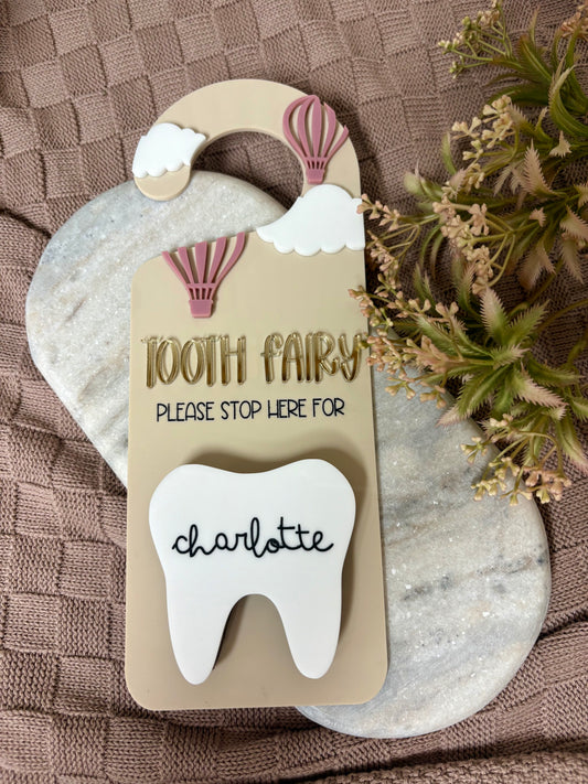 TOOTH FAIRY DOOR HANGER - HOT AIR BALLOON DROP BOX