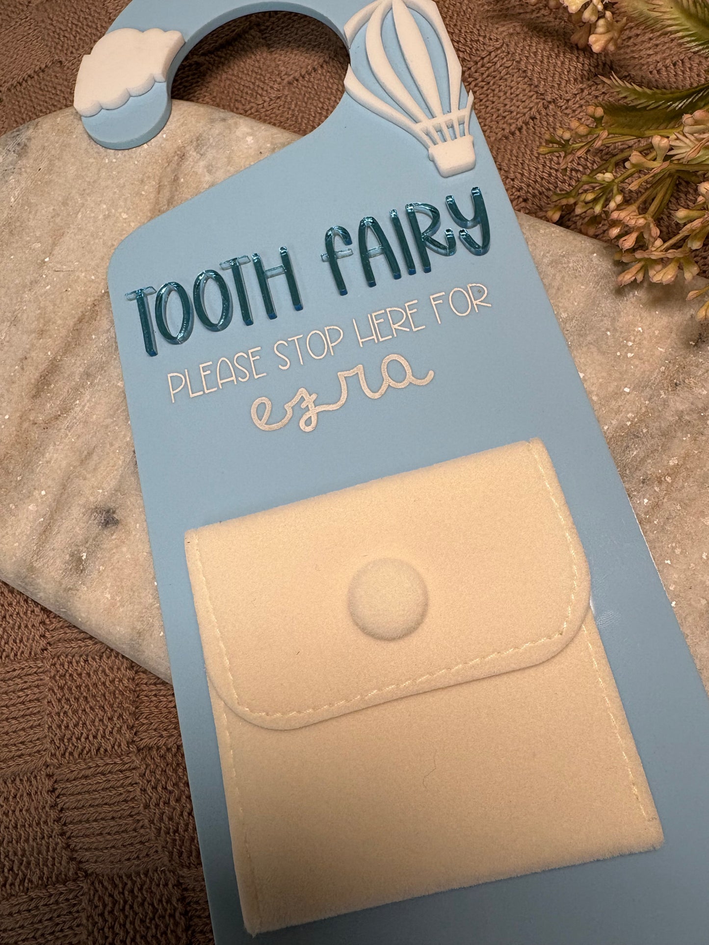 TOOTH FAIRY DOOR HANGER - HOT AIR BALLOON