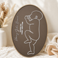 1:1 Scale Baby Birth Plaque | Personalised Baby Keepsake | Actual Size Newborn Birth Announcement | Nursery Wall Decor | Custom Baby Gift