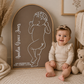Arch 1:1 Scale Baby Birth Plaque | Personalised Baby Keepsake | Actual Newborn Birth Announcement | Nursery Wall Decor | Custom Baby Gift