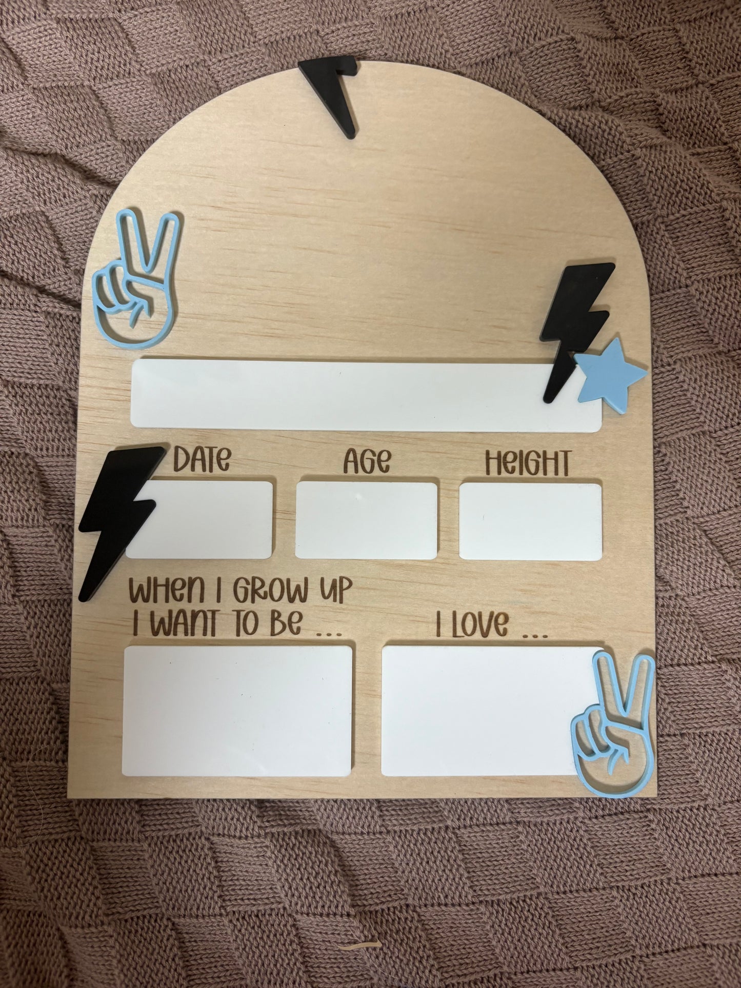 Lightning Bolt First & Last Day of School Board