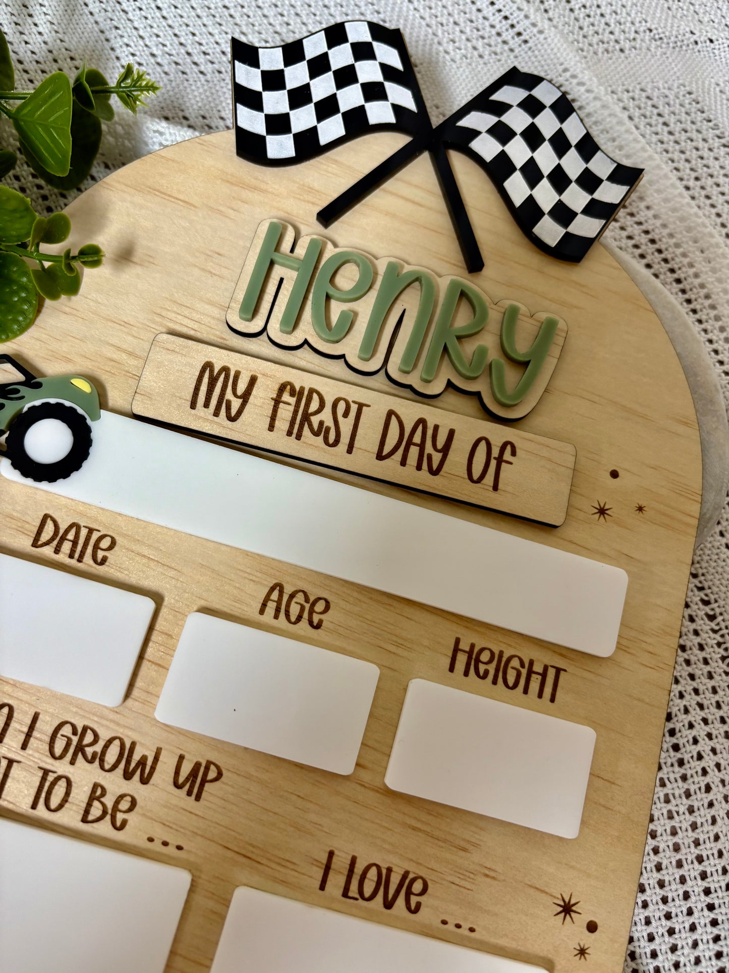 Monster Truck First &  Last Day of School Board