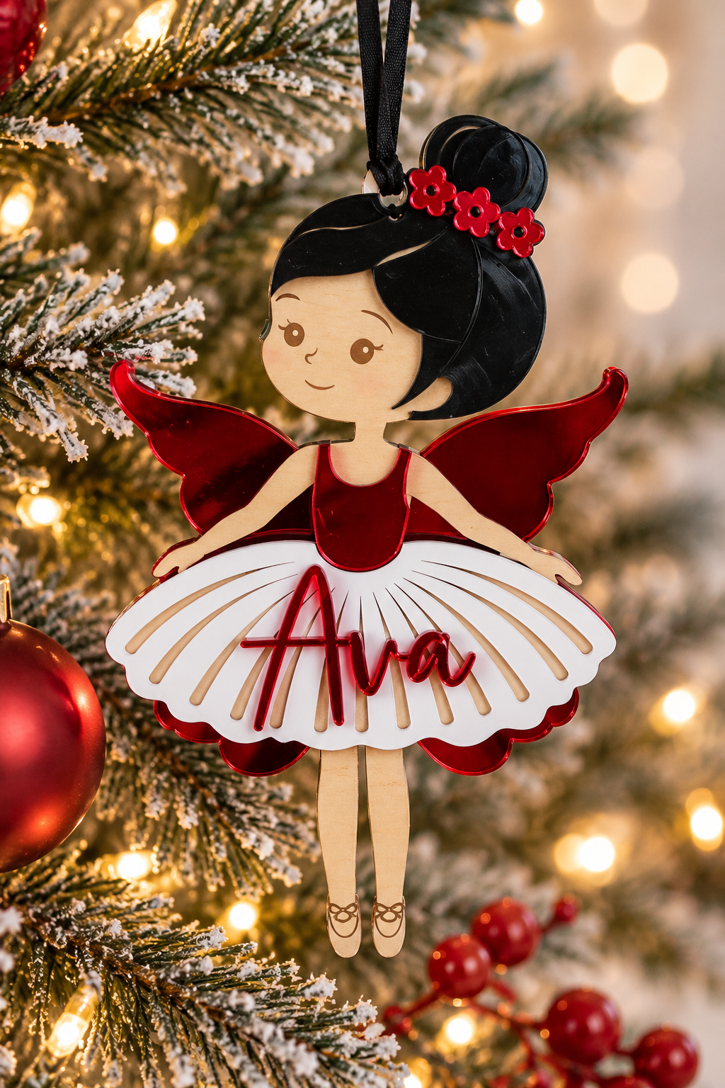 Personalised Christmas Fairy Ballerina Ornament