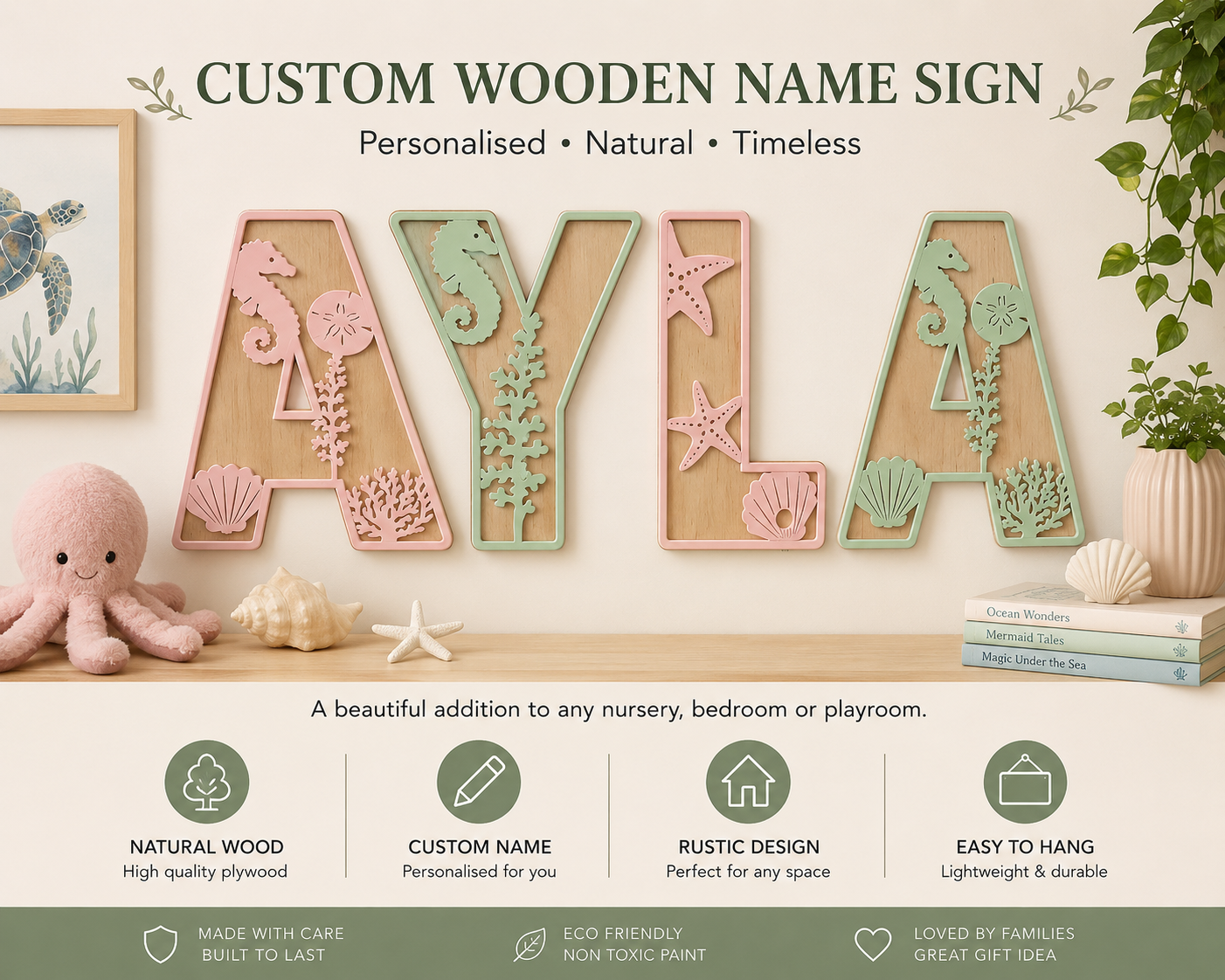 SEASIDE THEMED LAYERED LETTERS