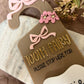 TOOTH FAIRY DOOR HANGER -  BOW THEME DROP BOX