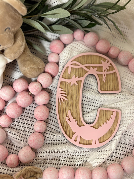 SAFARI ANIMAL THEMED LAYERED LETTERS