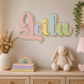 Triple Layered Name Plaque - Pastel Rainbow
