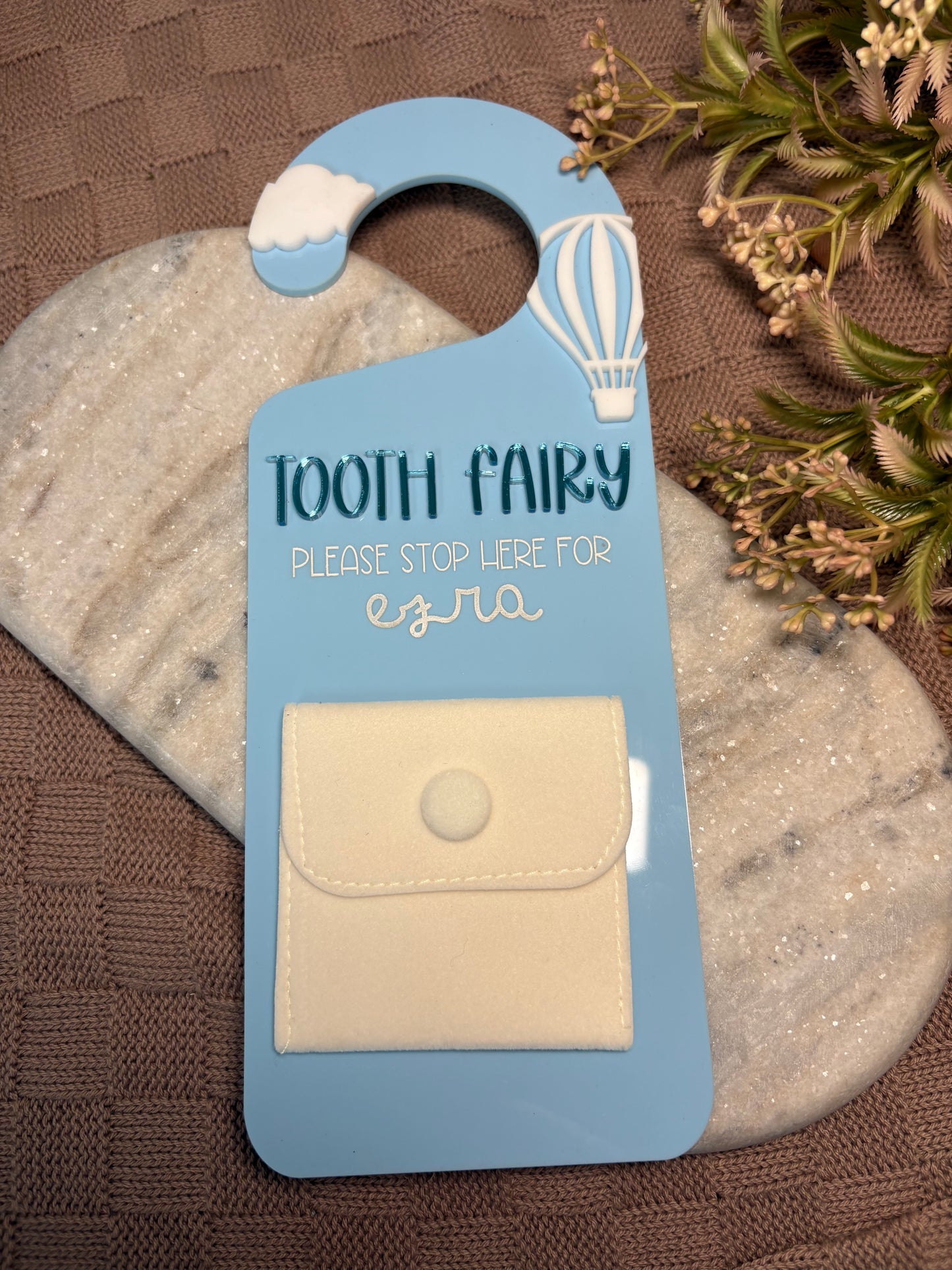 TOOTH FAIRY DOOR HANGER - HOT AIR BALLOON