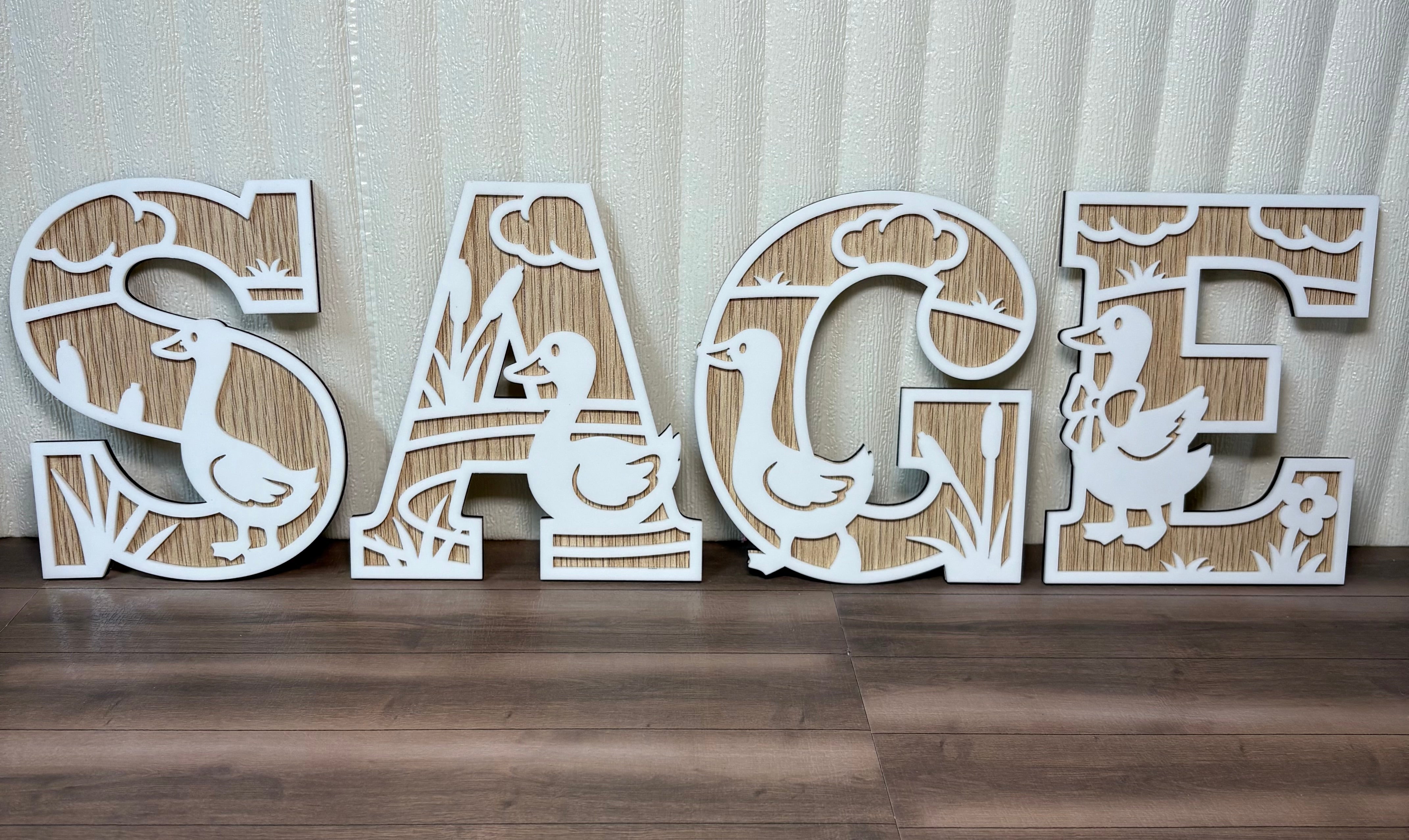SILLY GOOSE LAYERED LETTERS – EmmyRose Designs
