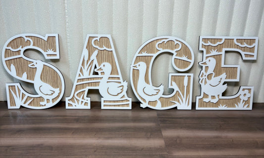 SILLY GOOSE LAYERED LETTERS