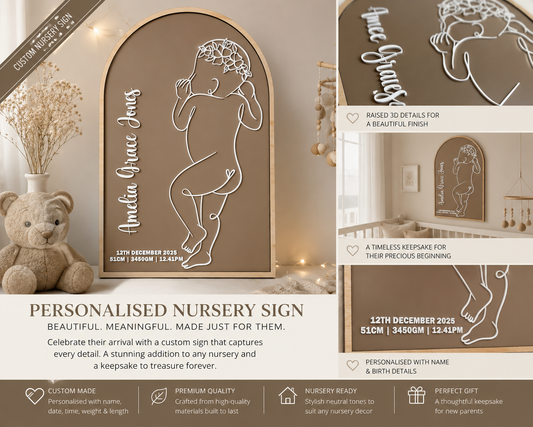 Personalised Birth Announcement 1:1 Scale