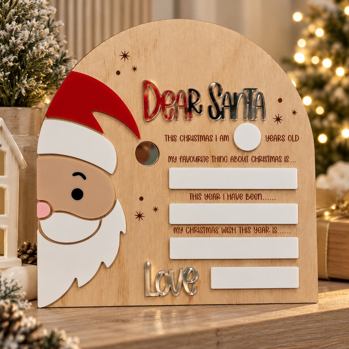 Dear Santa Christmas Keepsake Board