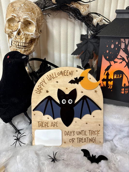 GO BATTY HALLOWEEN COUNTDOWN BOARD