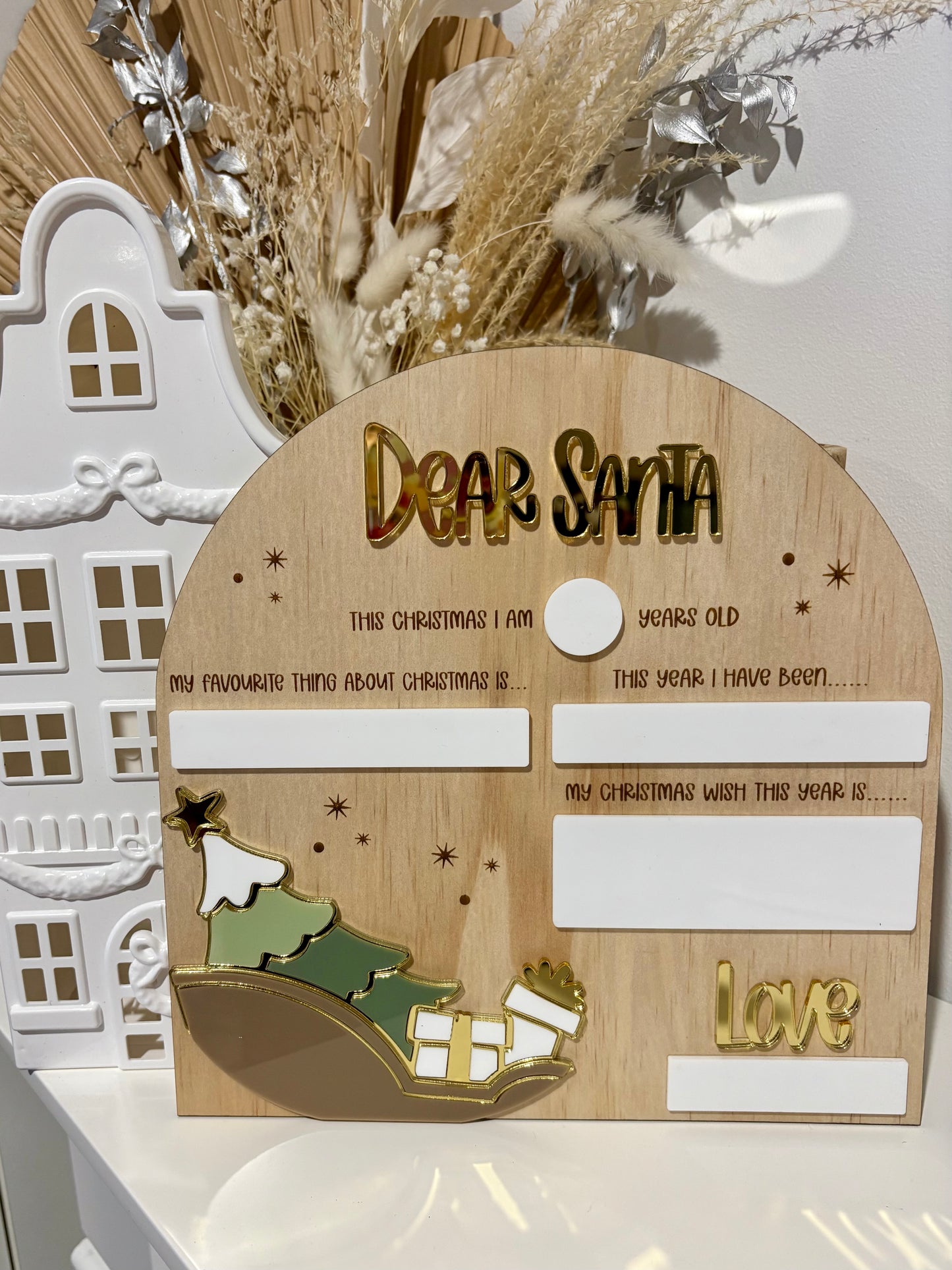 DEAR SANTA BOARD - SANTA SLEIGH