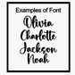 Triple Layered Acrylic Name Plaque - Cursive Font