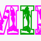 MERMAID THEMED DUAL LAYERED LETTERS