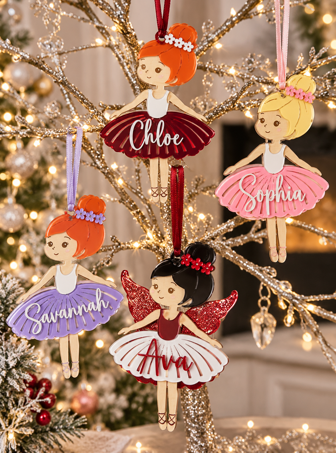 Personalised Christmas Fairy Ballerina Ornament