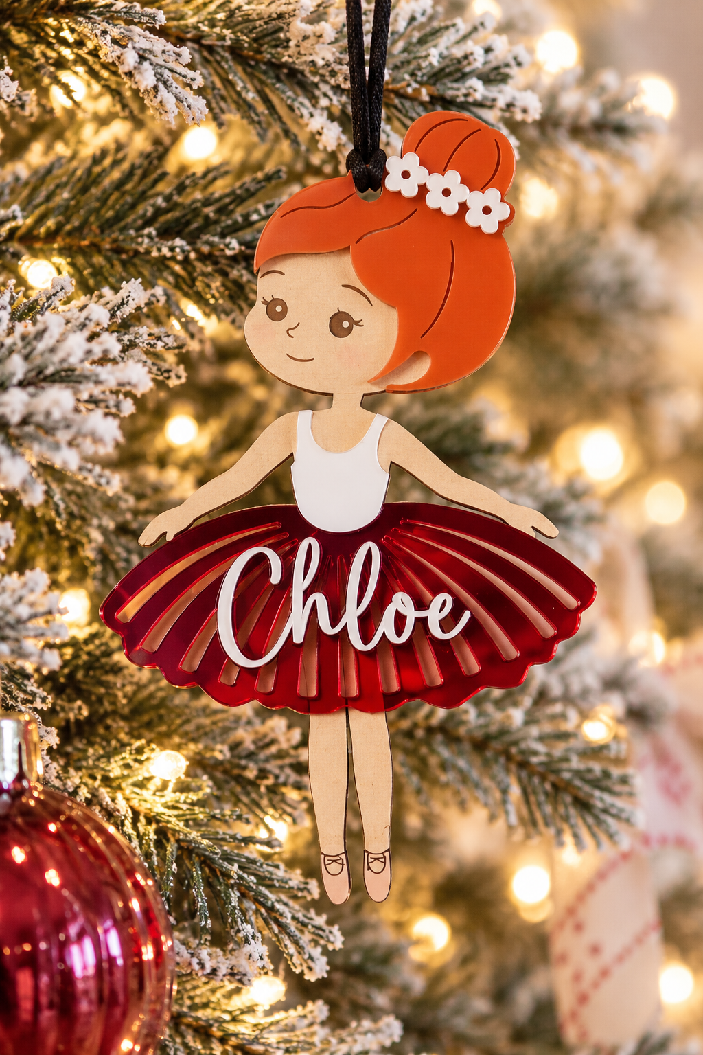 Personalised Christmas Fairy Ballerina Ornament