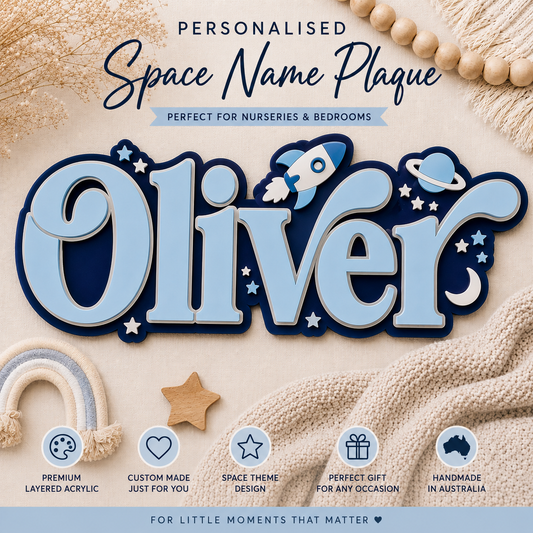 Triple Layered Name Plaque - Out of this World