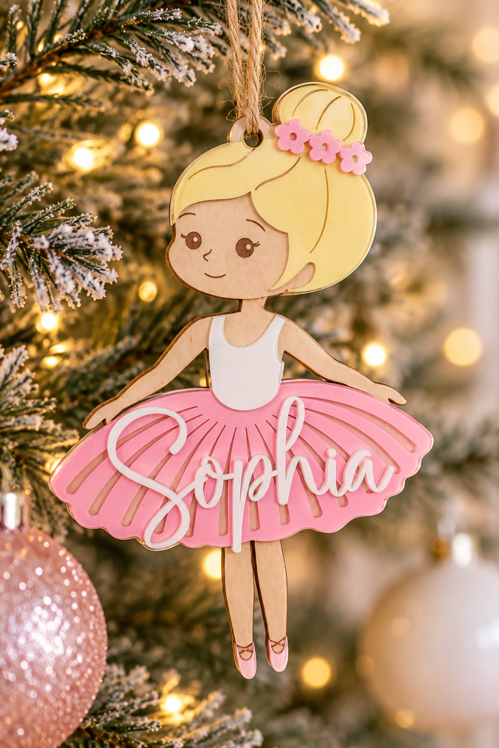 Personalised Christmas Fairy Ballerina Ornament