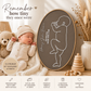 1:1 Scale Baby Birth Plaque | Personalised Baby Keepsake | Actual Size Newborn Birth Announcement | Nursery Wall Decor | Custom Baby Gift