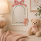 Personalised Bow Themed Affirmation Mirror | Laser Engraved Nursery Bedroom Decor