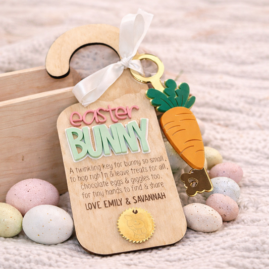 Personalised Easter Bunny Magic Key Door Hanger