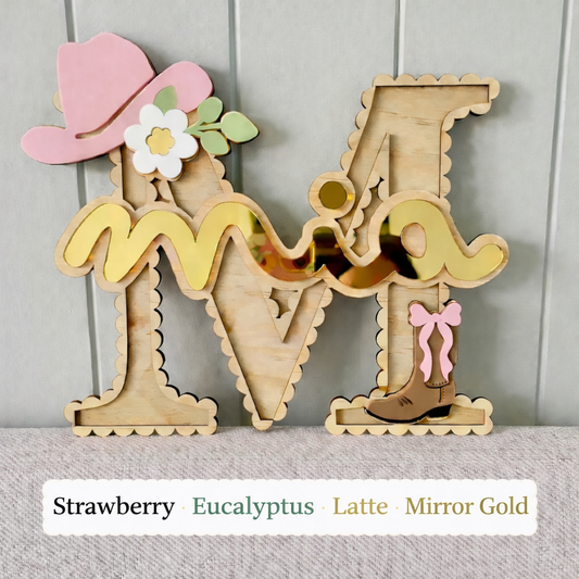 COWGIRL THEMED LETTER