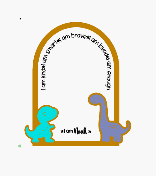AFFIRMATION MIRROR - DINOSAUR
