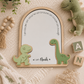 Personalised Dinosaur Themed Affirmation Mirror | Laser Engraved Nursery Bedroom Decor
