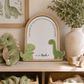 Personalised Dinosaur Themed Affirmation Mirror | Laser Engraved Nursery Bedroom Decor