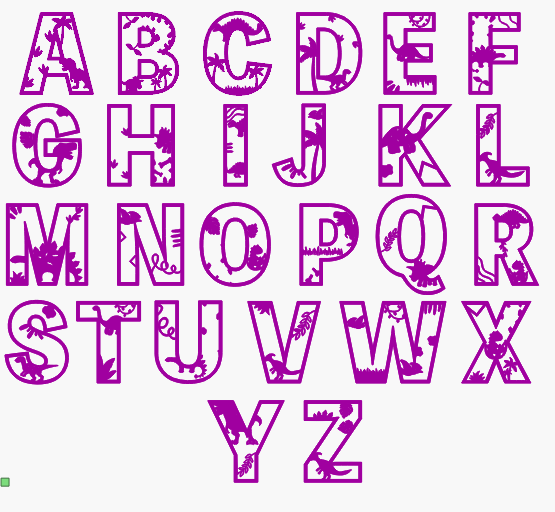 DINOSAUR ALPHABET SET