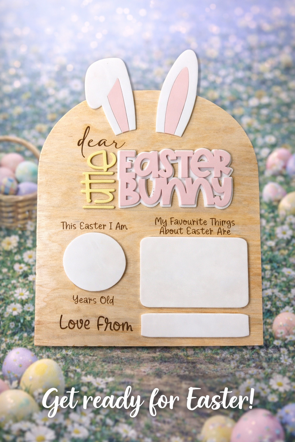Dear Easter Bunny Board - Bunny Ears