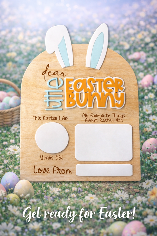 Dear Easter Bunny Board - Bunny Ears