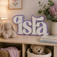 Triple Layered Acrylic Name Plaque - Retro Font