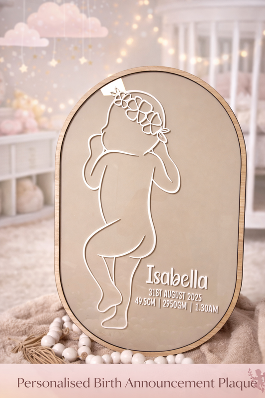 1:1 Scale Personalised Birth Announcement