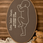 1:1 Scale Baby Birth Plaque | Personalised Baby Keepsake | Actual Size Newborn Birth Announcement | Nursery Wall Decor | Custom Baby Gift