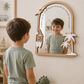 Personalised Beach Themed Affirmation Mirror | Laser Engraved Nursery Bedroom Decor
