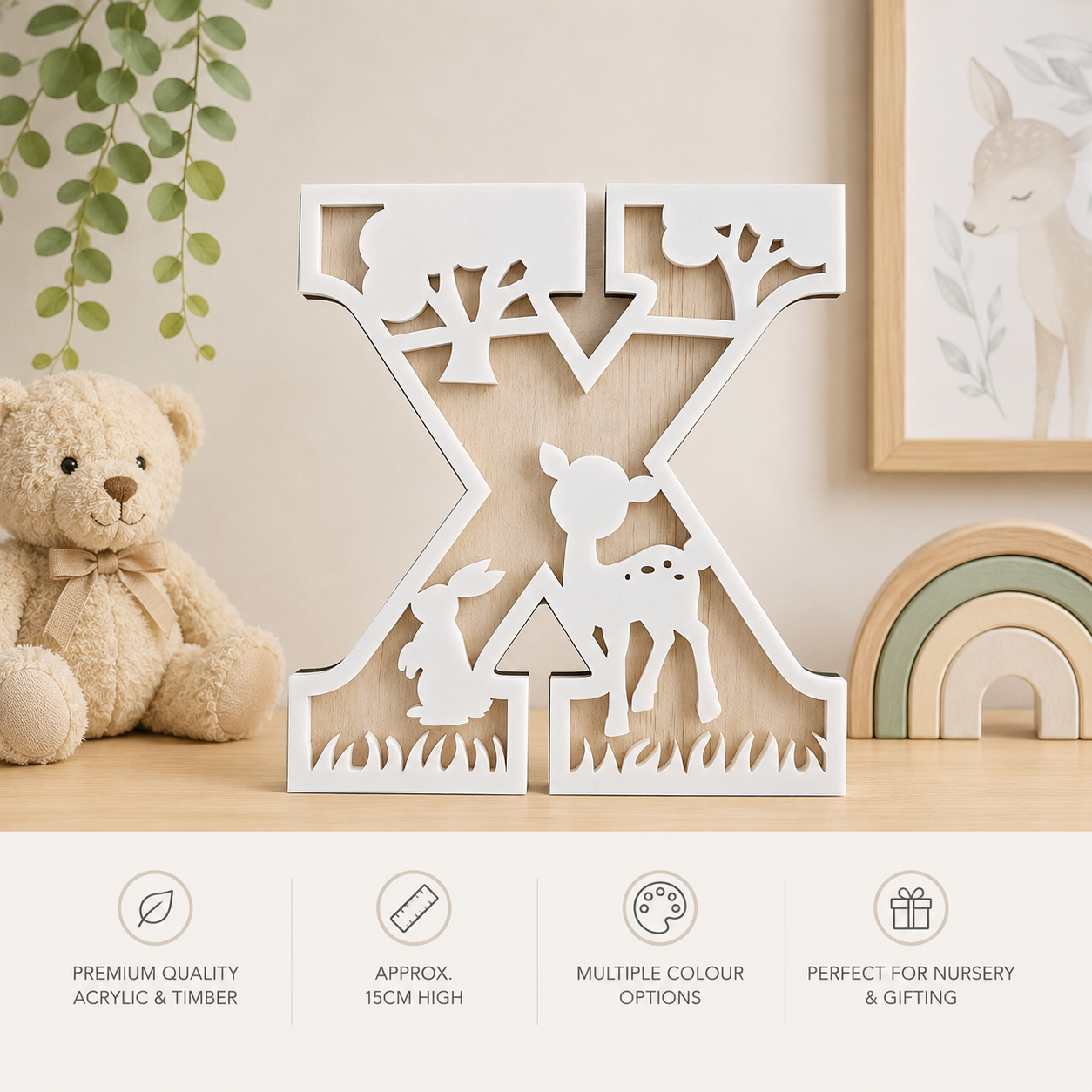 WOODLAND ANIMALS LAYERED LETTERS